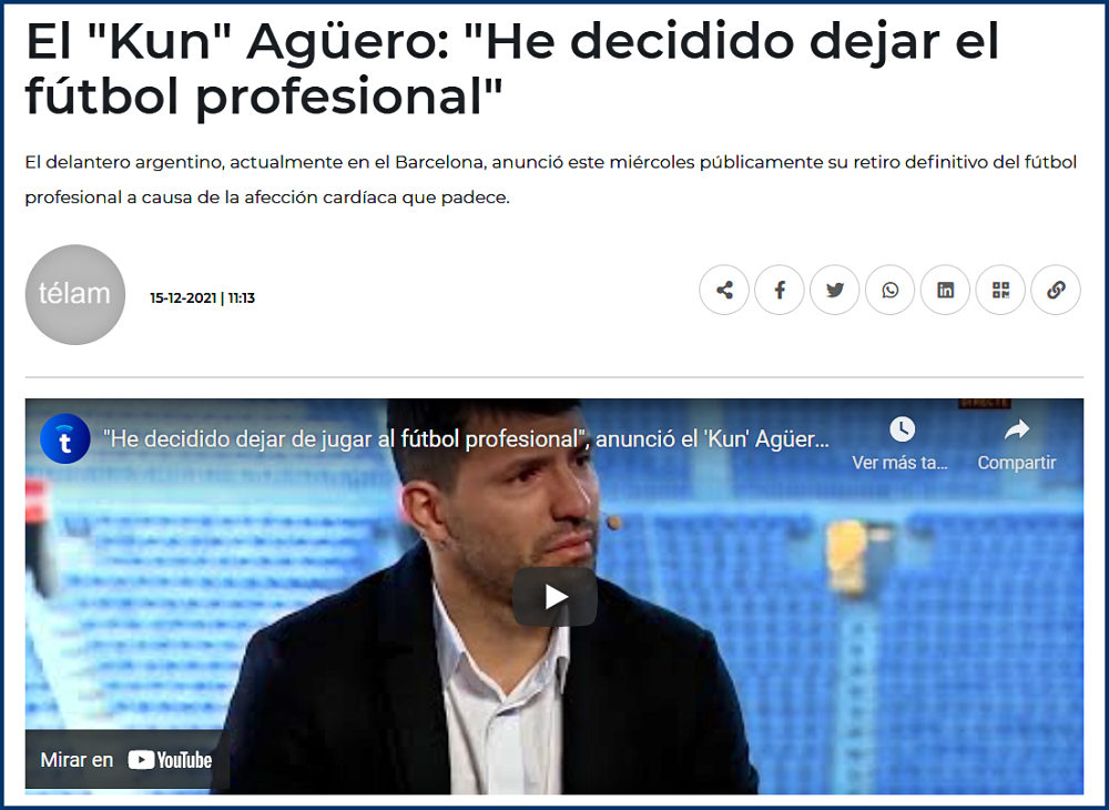 Retiro del Kun Agüero